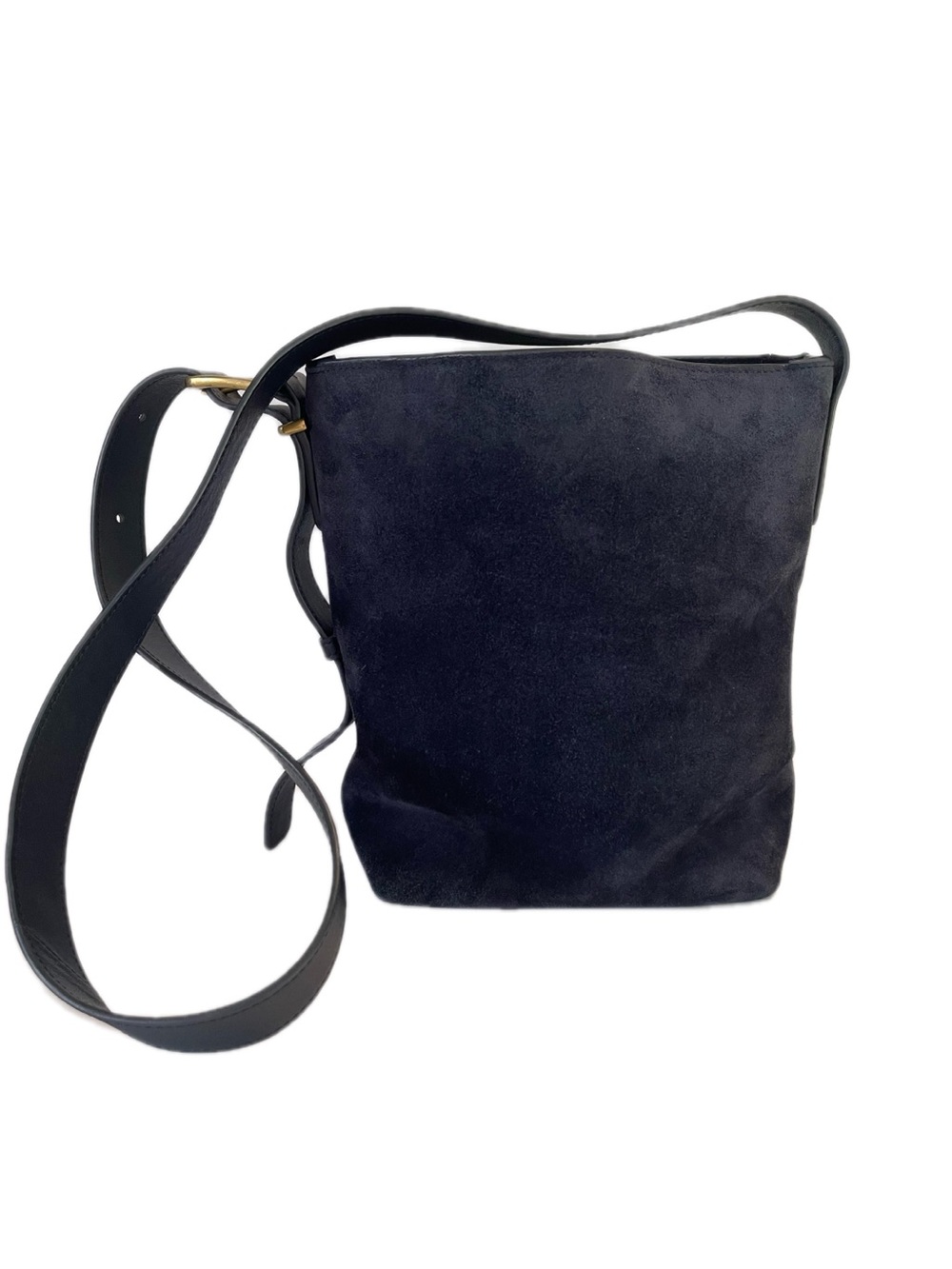 Quince Crossbody Bag Navy Blue 100% Cow Suede Quiet Luxury